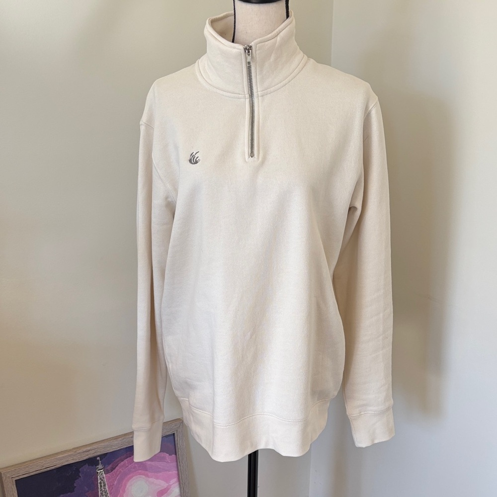 Stanley Ranch NWOT Ivory Half-Zip Sweatshirt Size Small